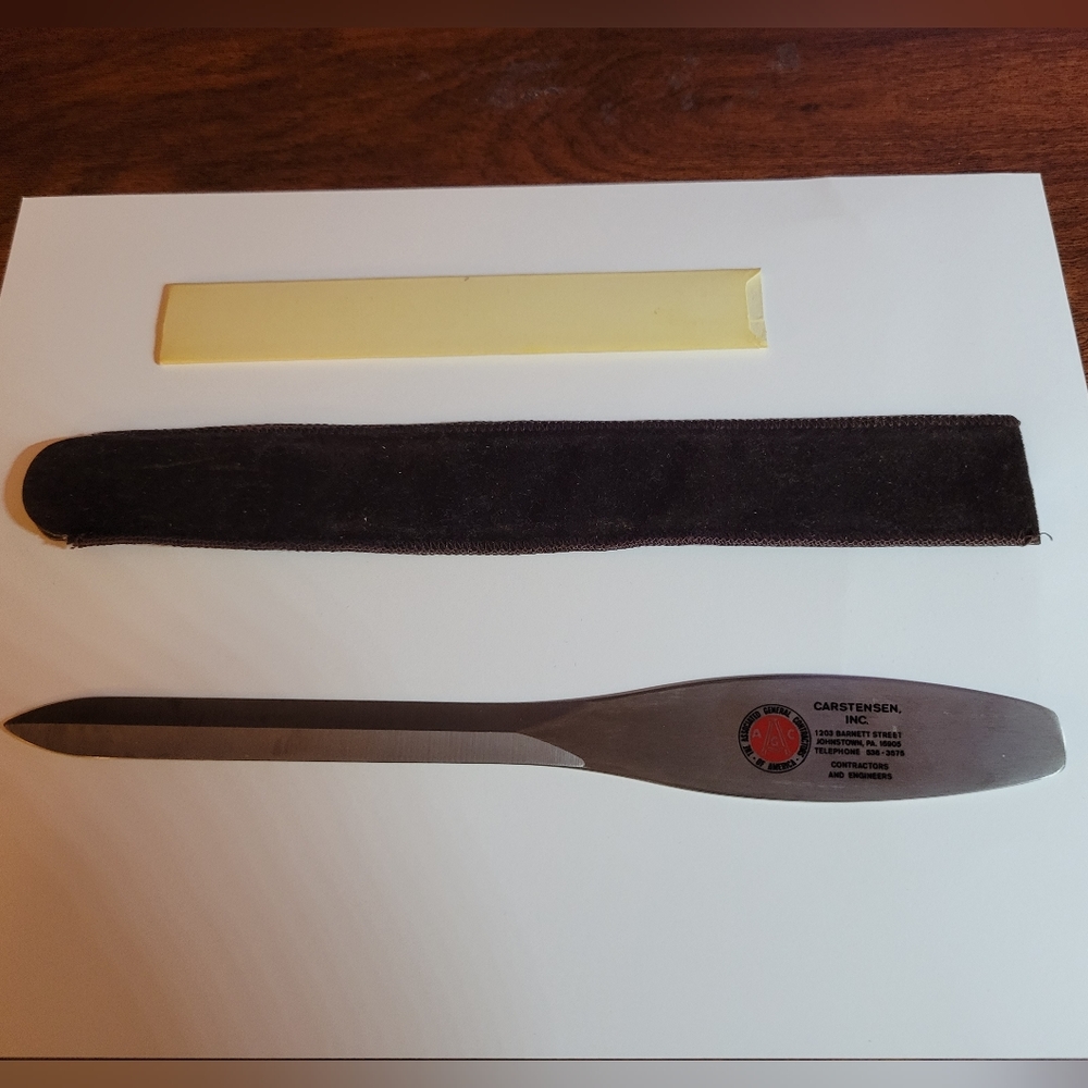 Vintage Zippo USA Stainless Steel Letter Opener